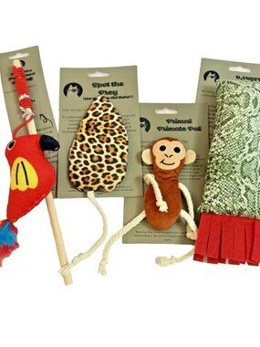 KitNip Kitty Cat Interactive Catnip Plush Bird Monkey Mouse Lot of 4 Toys New